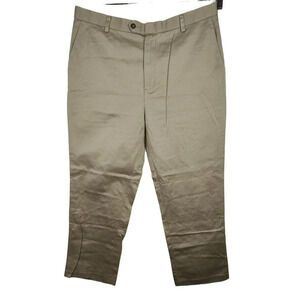 Roundtree and Yorke Khaki Chino Pants Men Size 38 x 29 Comfort Waist Straight